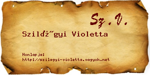 Szilágyi Violetta névjegykártya