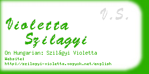 violetta szilagyi business card